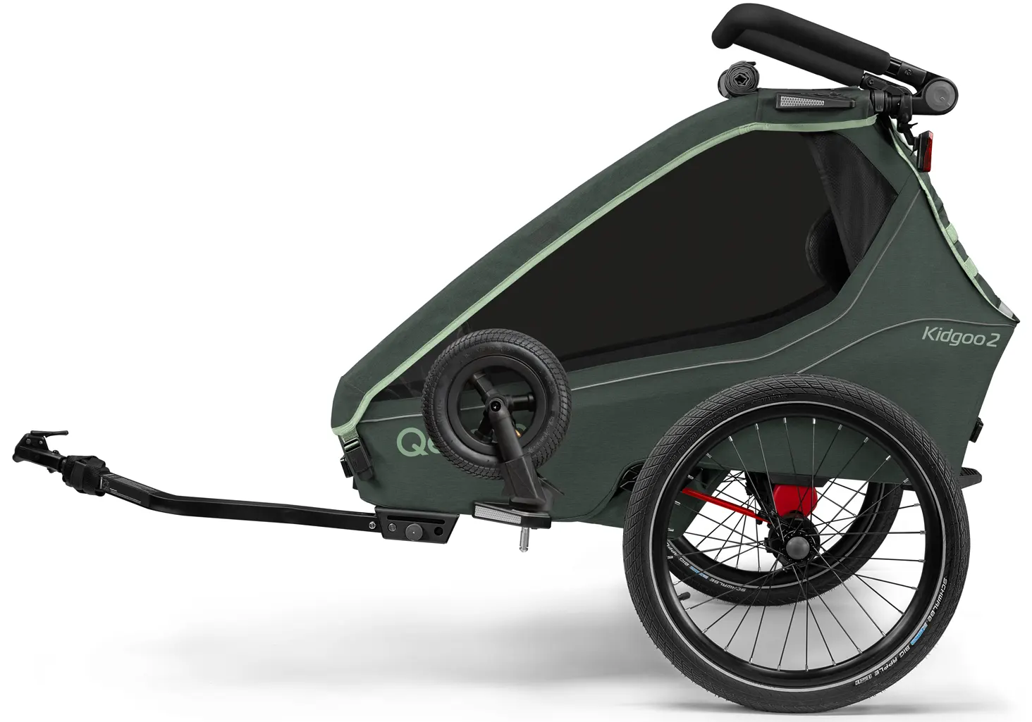 Qeridoo Kidgoo 2 grün Fahrradanhänger