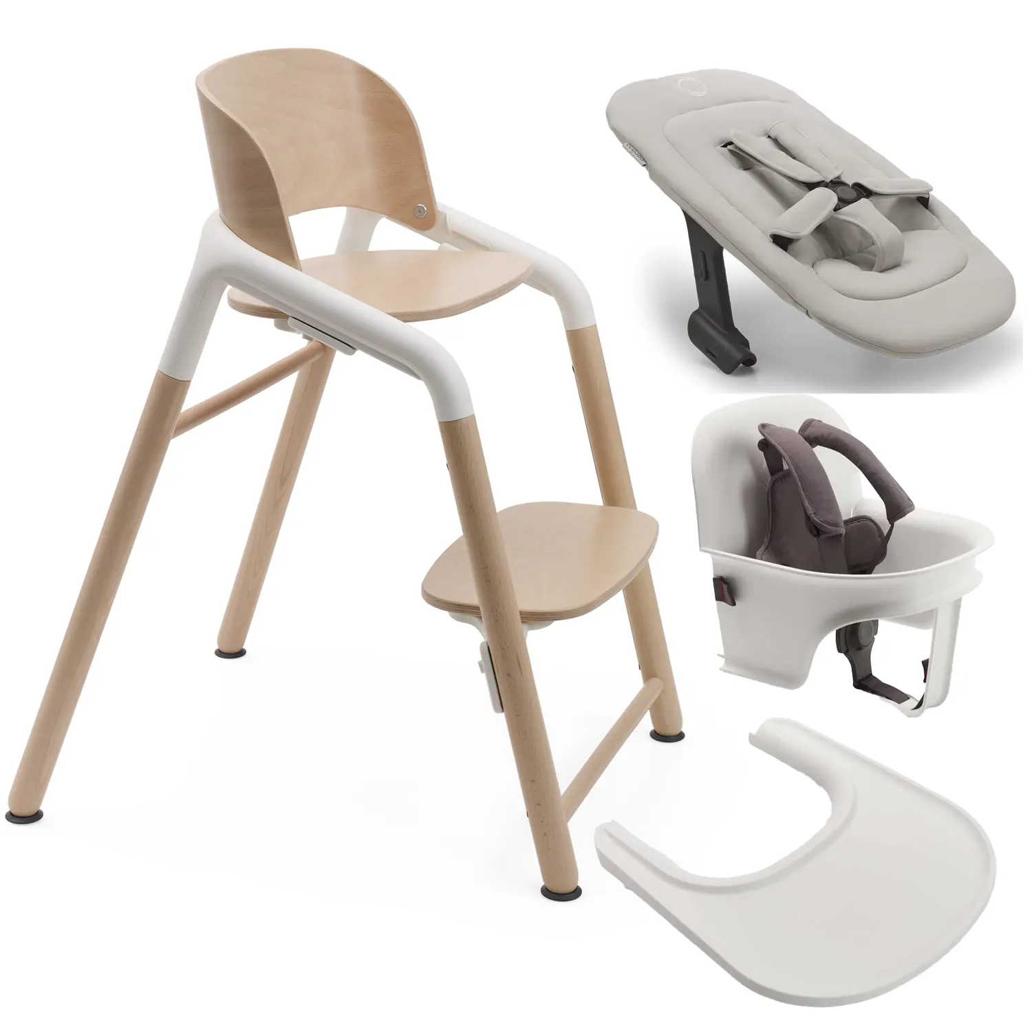 bugaboo giraffe hochstuhl wood weiss ultimate bundle