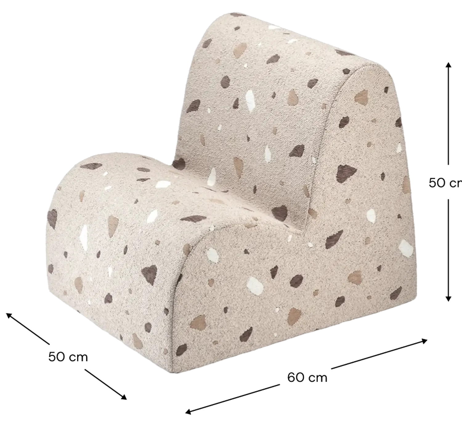 Wikiwama Sessel Wolke Terrazzo Sand Maße