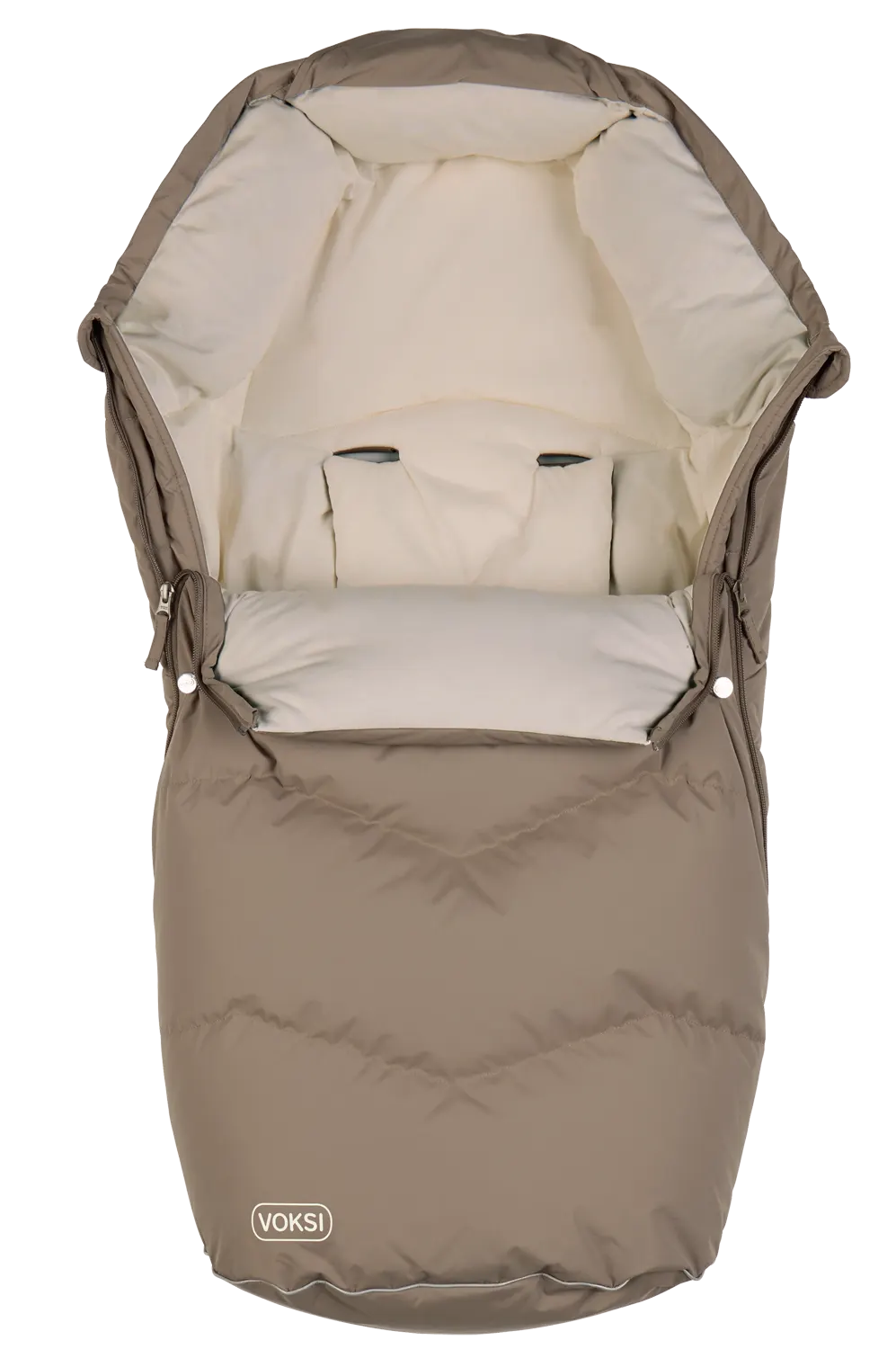 Voksi Urban Fußsack Walnut offen