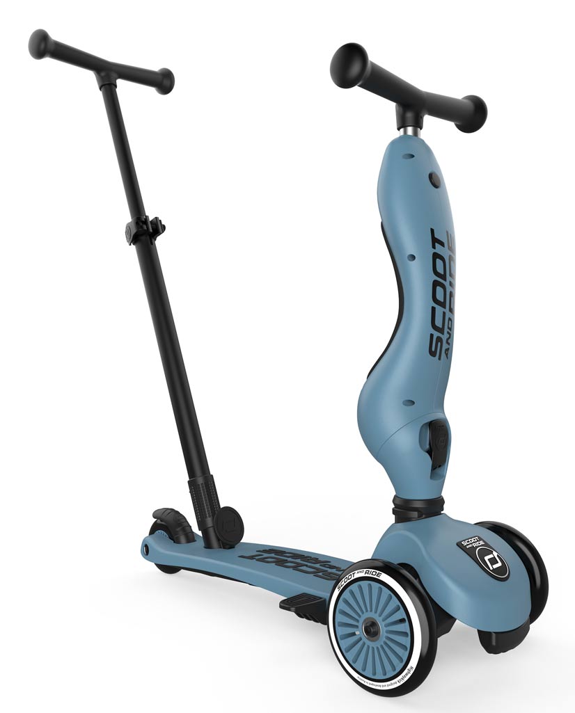 Scoot and Ride Push and Go steel Roller mit Schiebestange