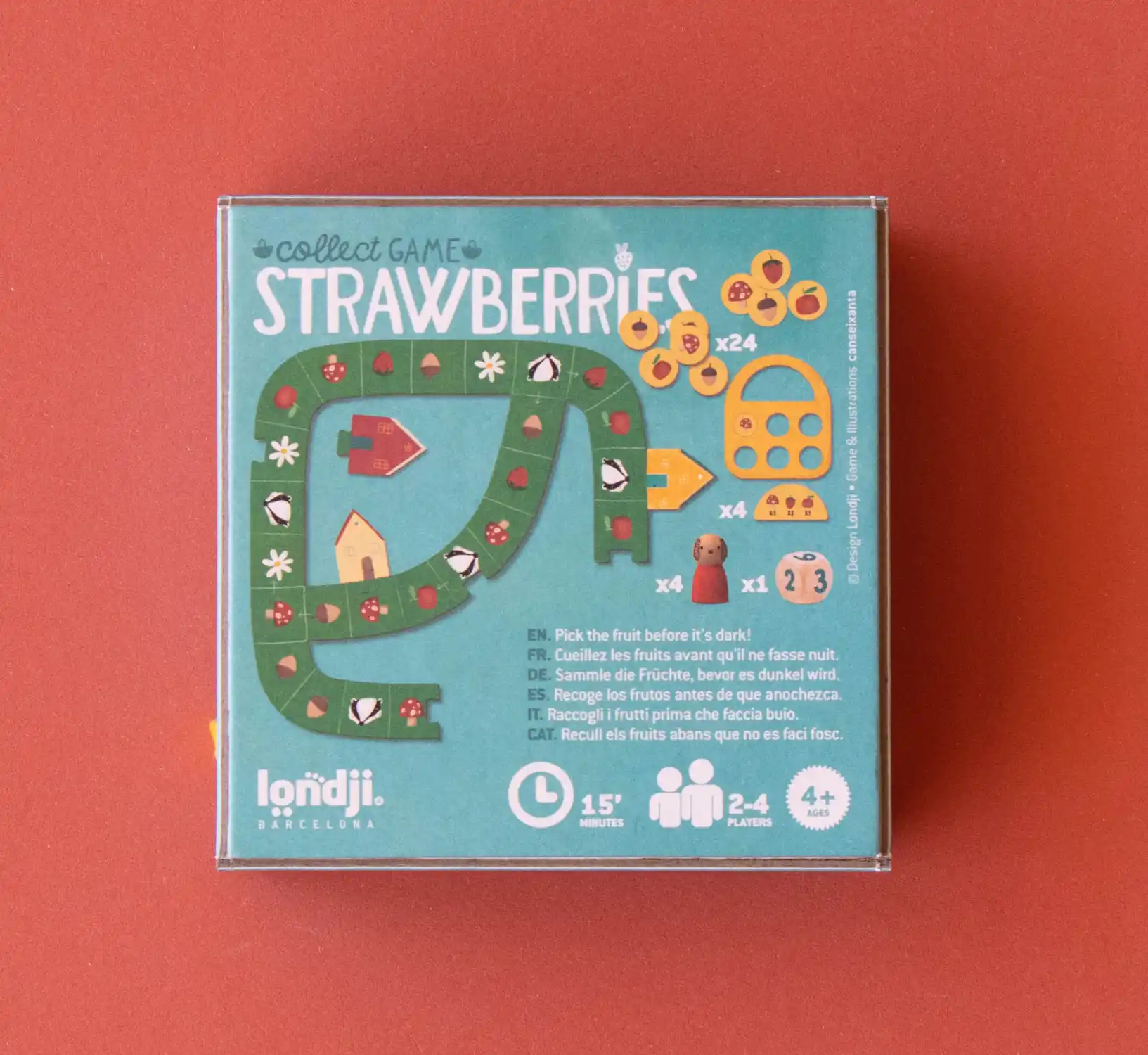 londji spiel erdbeere back