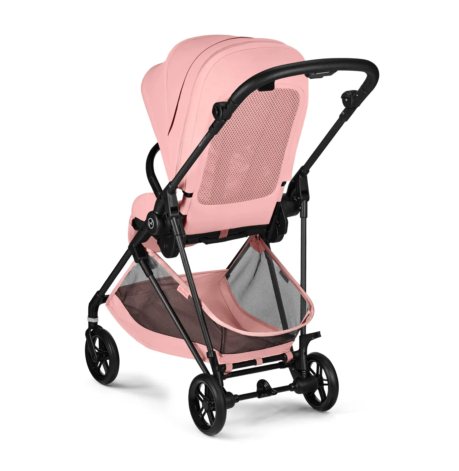 cybex melio carbon candy pink back
