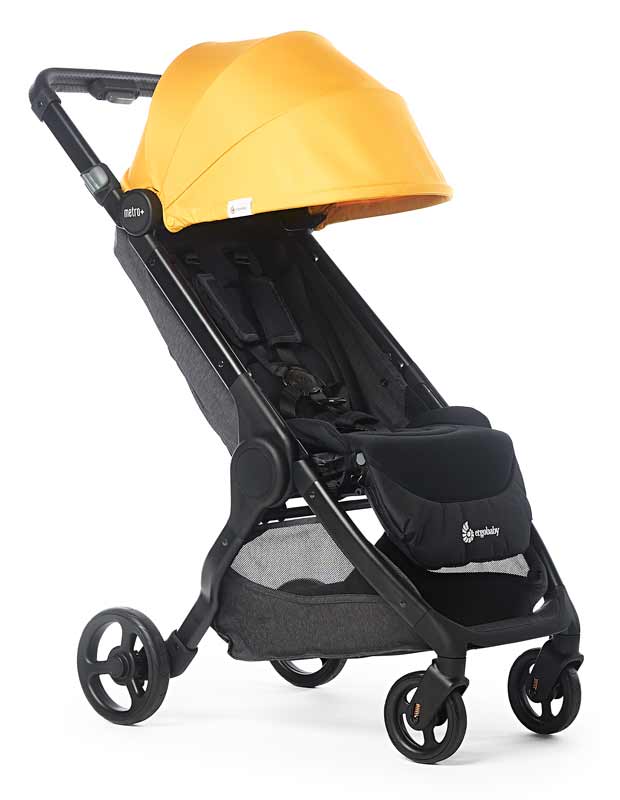 Ergobaby Metro+ Verdeck Gelb am Buggy