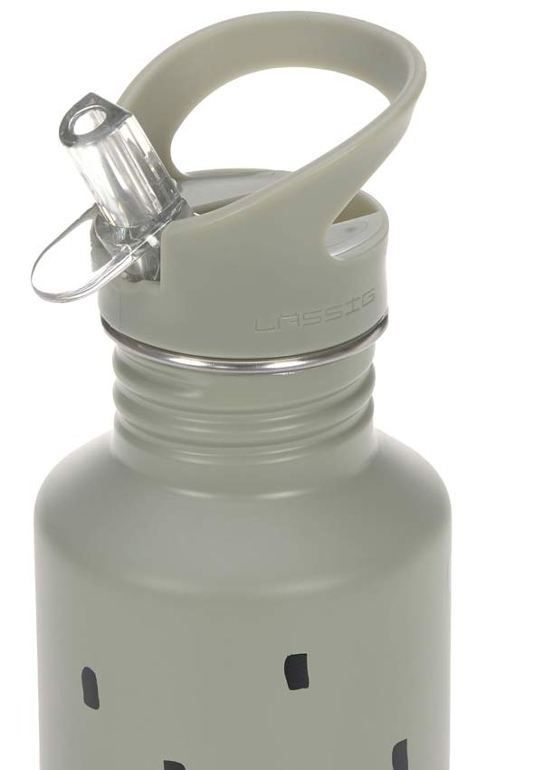 Lässig Trinkflasche Edelstahl Happy Prints Light Olive Trinkverschluss