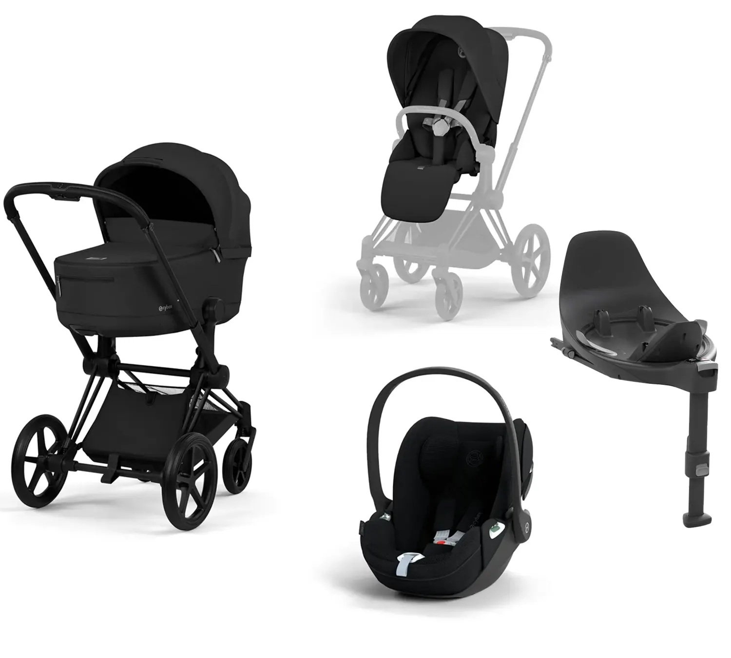 cybex priam comfort 4 in 1 black sepia black