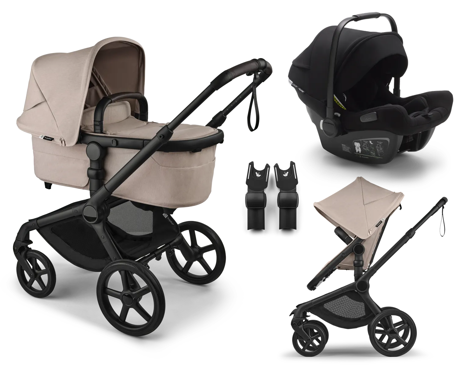 Bugaboo Fox 5 Renew sand mit Babyschale