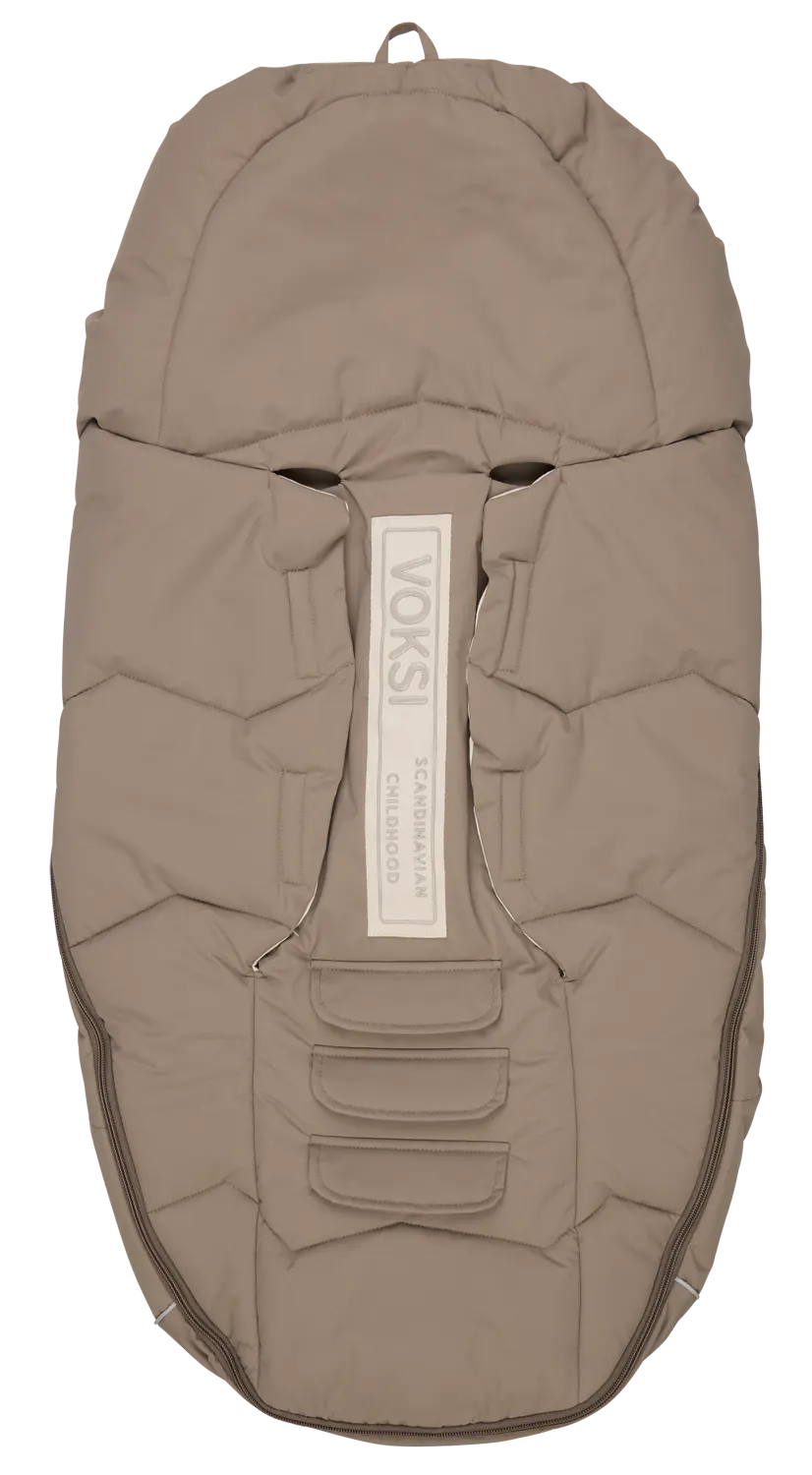 Voksi Urban Fußsack Walnut Cream Rückseite