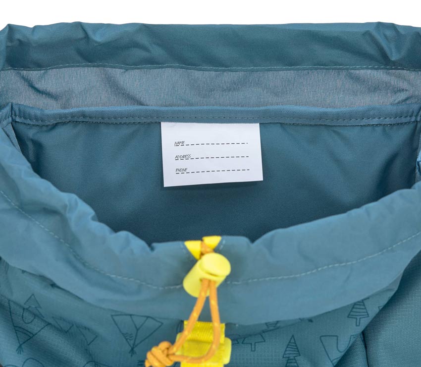 Lässig Rucksack Adventure Blau Namensschild
