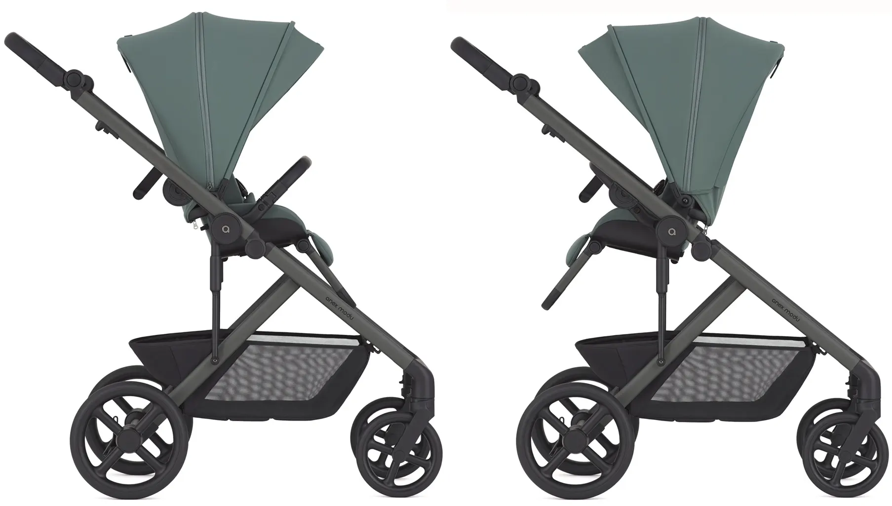 Anex Modu Kinderwagen wendbarer Sitz grün