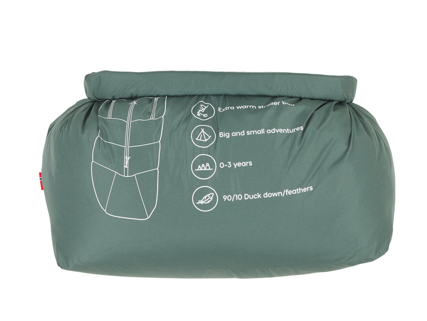Voksi Fußsack Adventure North Dark Sea Green kompatibel faltbar