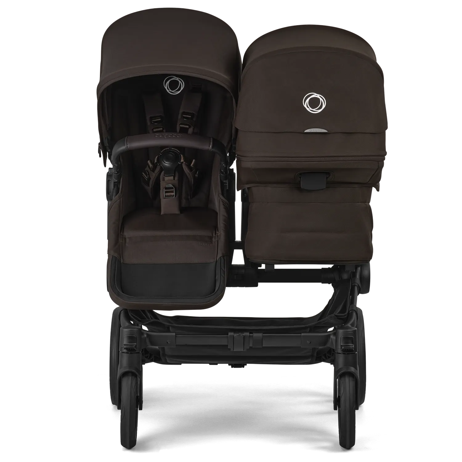 bugaboo donkey 6 duo heritage black cocoa brown front
