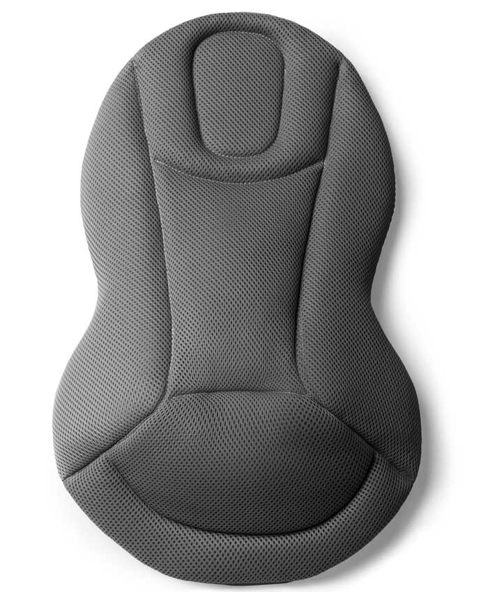 Ergobaby Evolve Babywippe Neugeboreneinsatz Rückseite charcoal grey