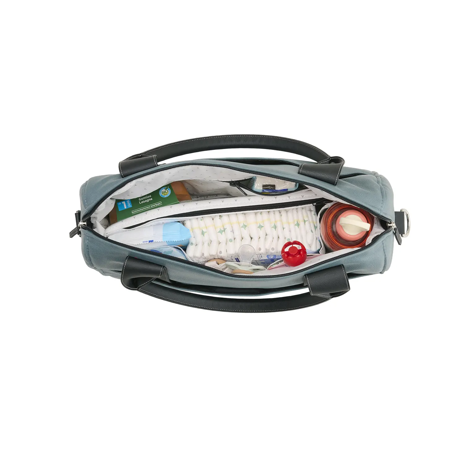 hartan mercedes benz wickeltasche verde silber innen