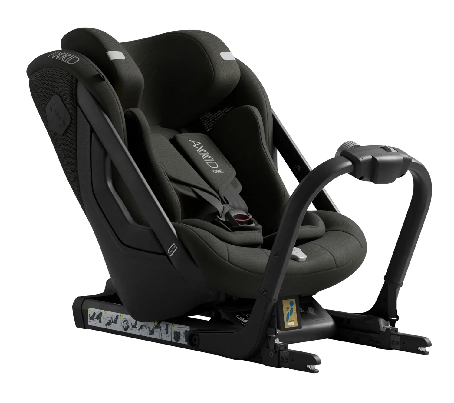 axkid one3 kindersitz forest moss green