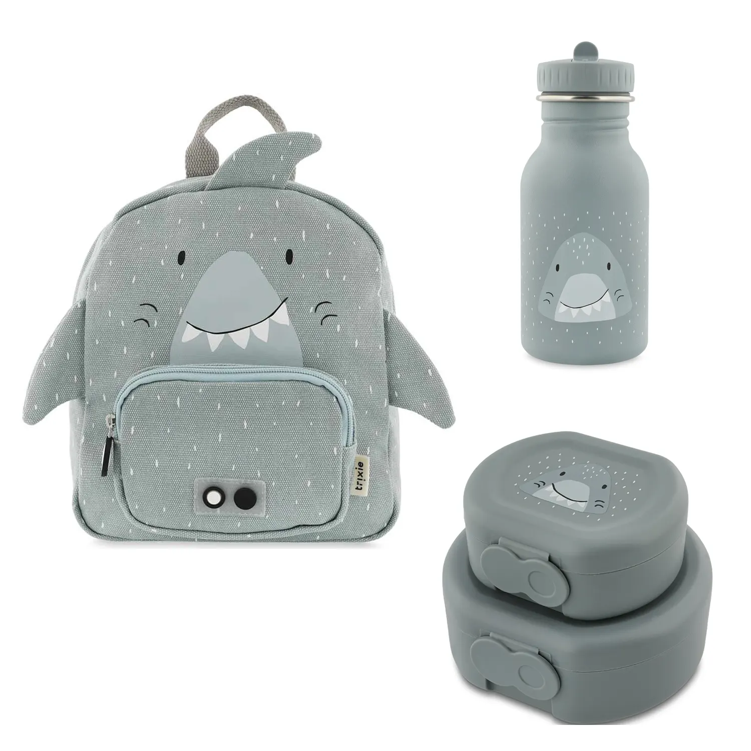 Trixie 3-in-1 Set für Kleinkinder - Kinderrucksack, Trinkflasche & Snackbox