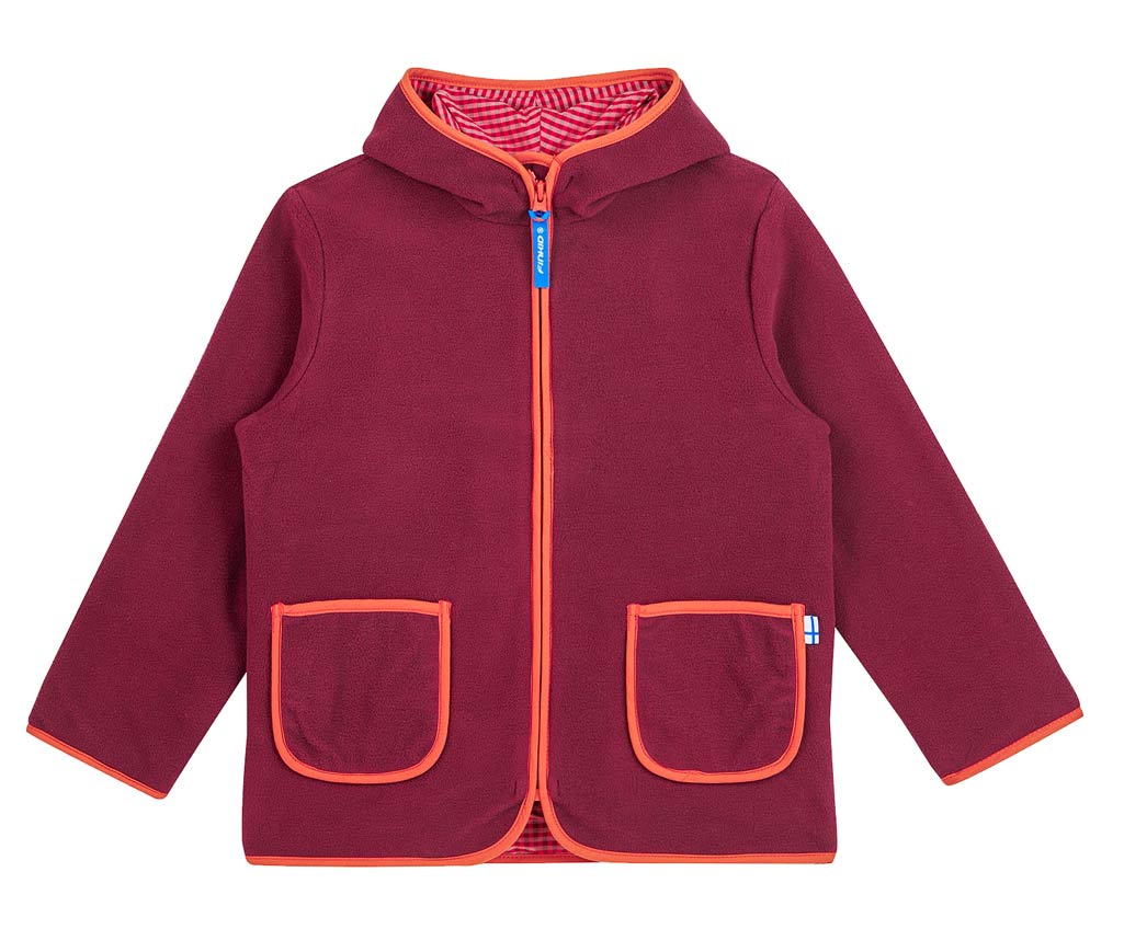 Finkid Fleecejacke Tonttu Beet Red/Fox