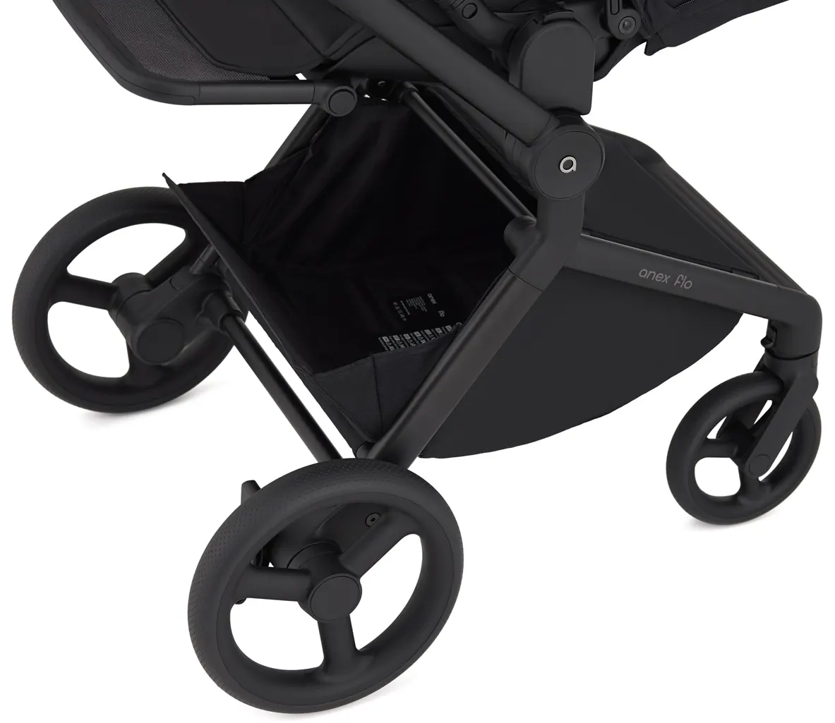 Anex Flo Kinderwagen schwarz Einkaufskorb