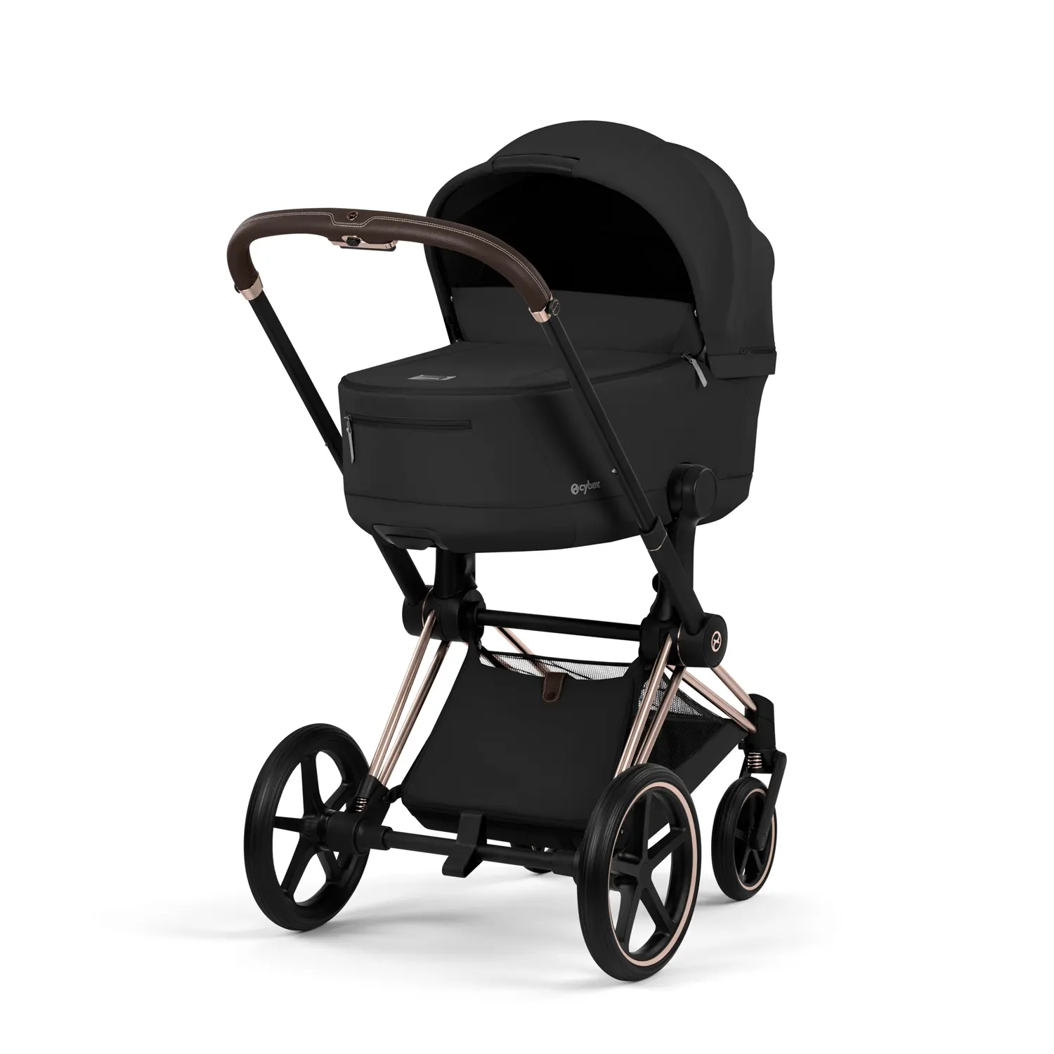 cybex priam comfort wanne rosegold sepia black gestell seitlich