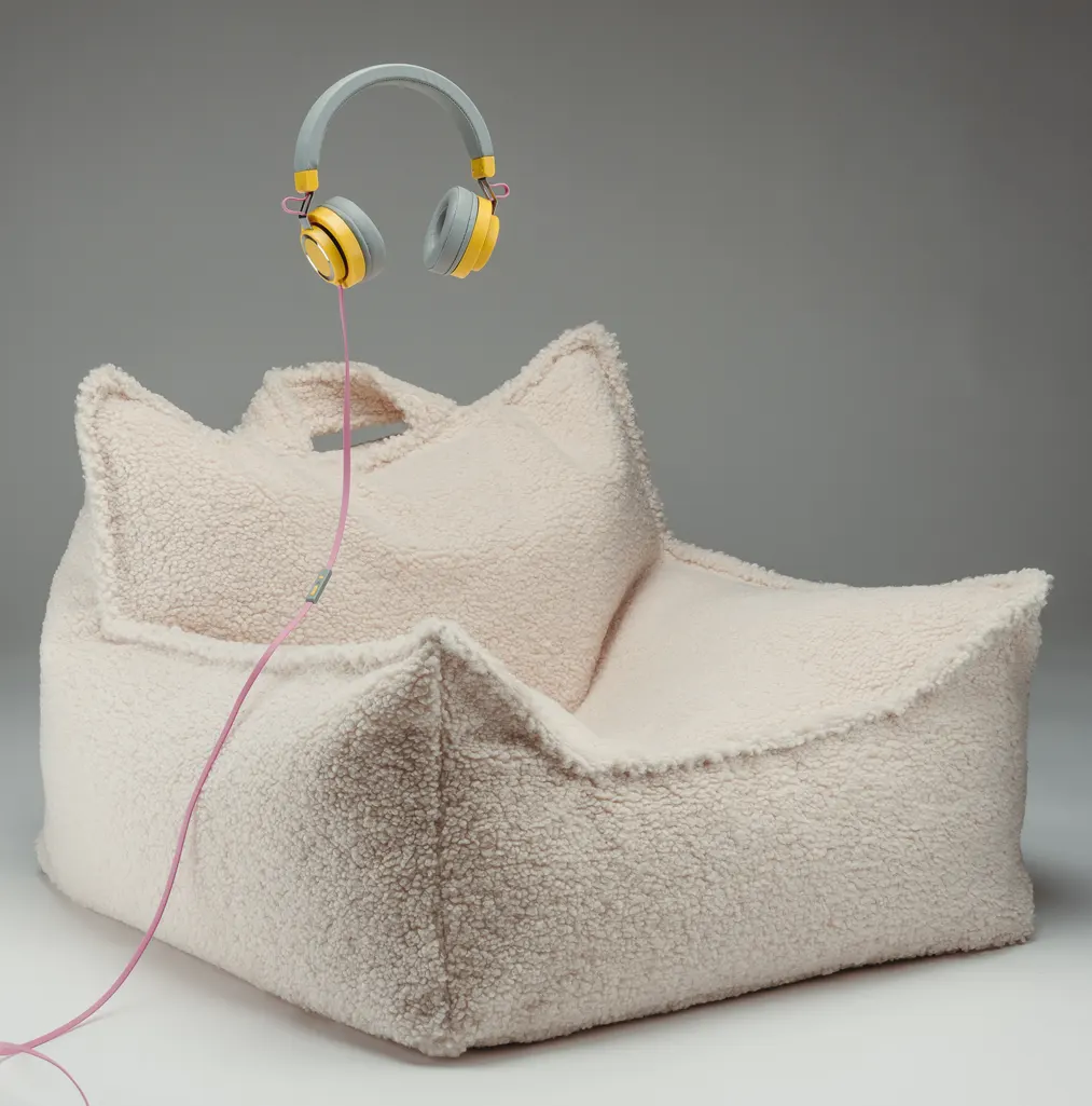 Wigiwama Sitzsack Beanbag Lifestyle Teddy beige