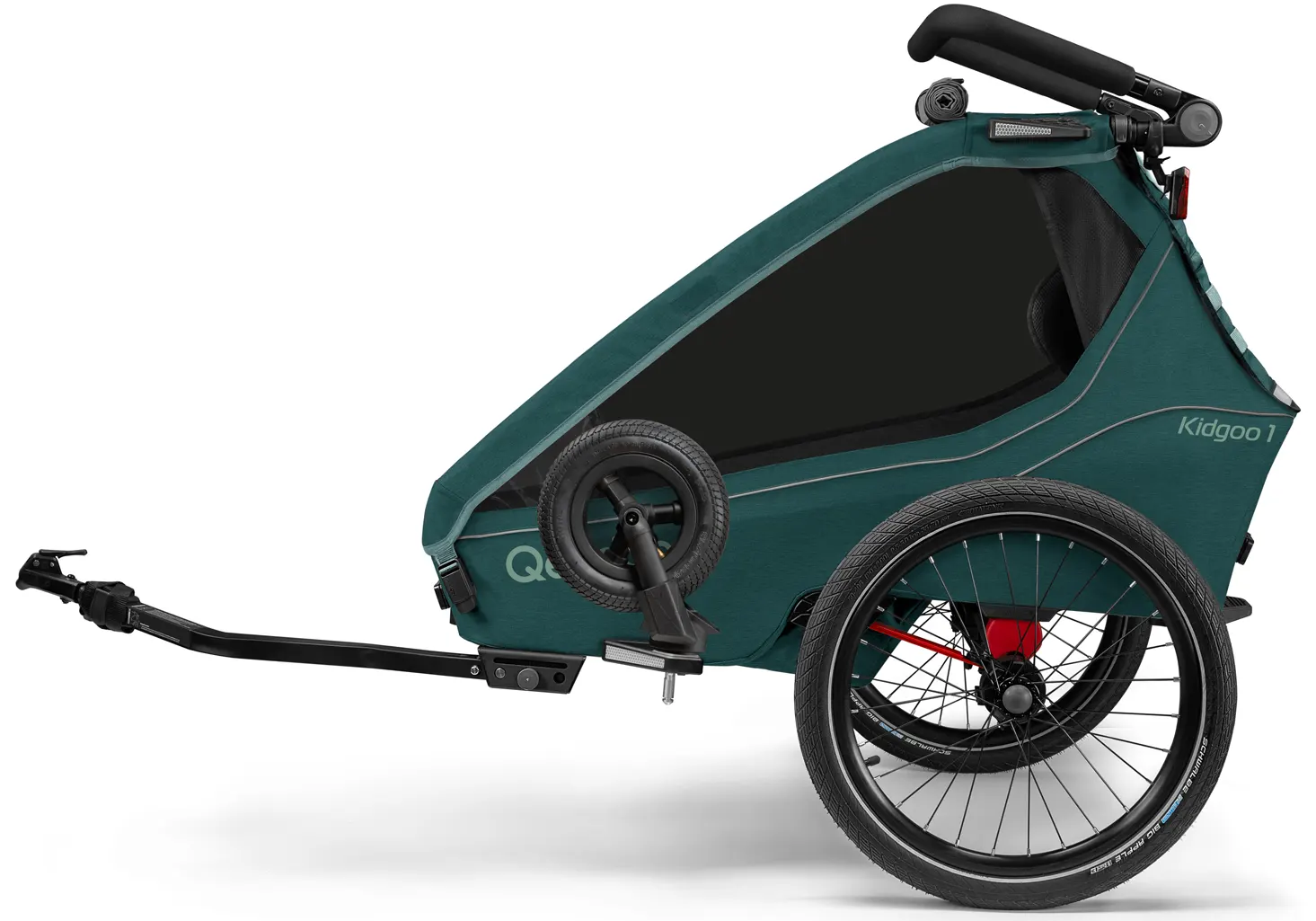 Qeridoo Kidgoo 1 blau mit Fahrraddeichsel