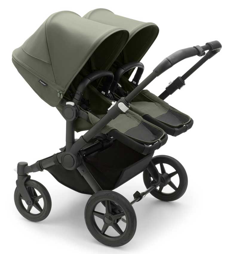 bugaboo-donkey-5-twin-zwillingskinderwage-sitze-forest-green Bugaboo Donkey 5 Twin Zwillingskinderwagen mit Sportsitzen Forest Green