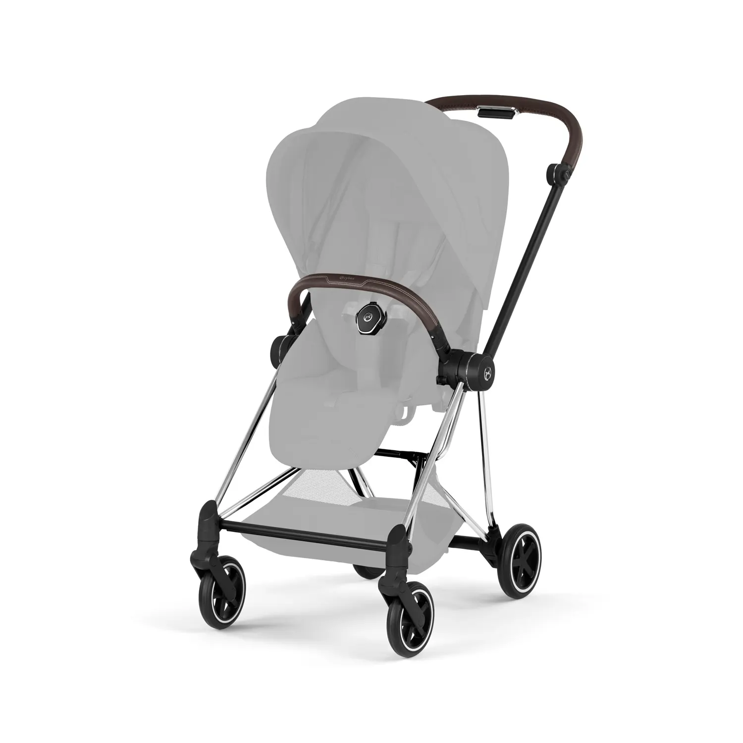 cybex mios style gestell chrome brown seitlich