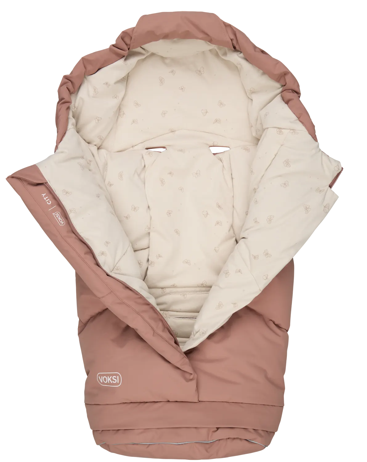 Voksi City Fußsack Blush Pink  offen