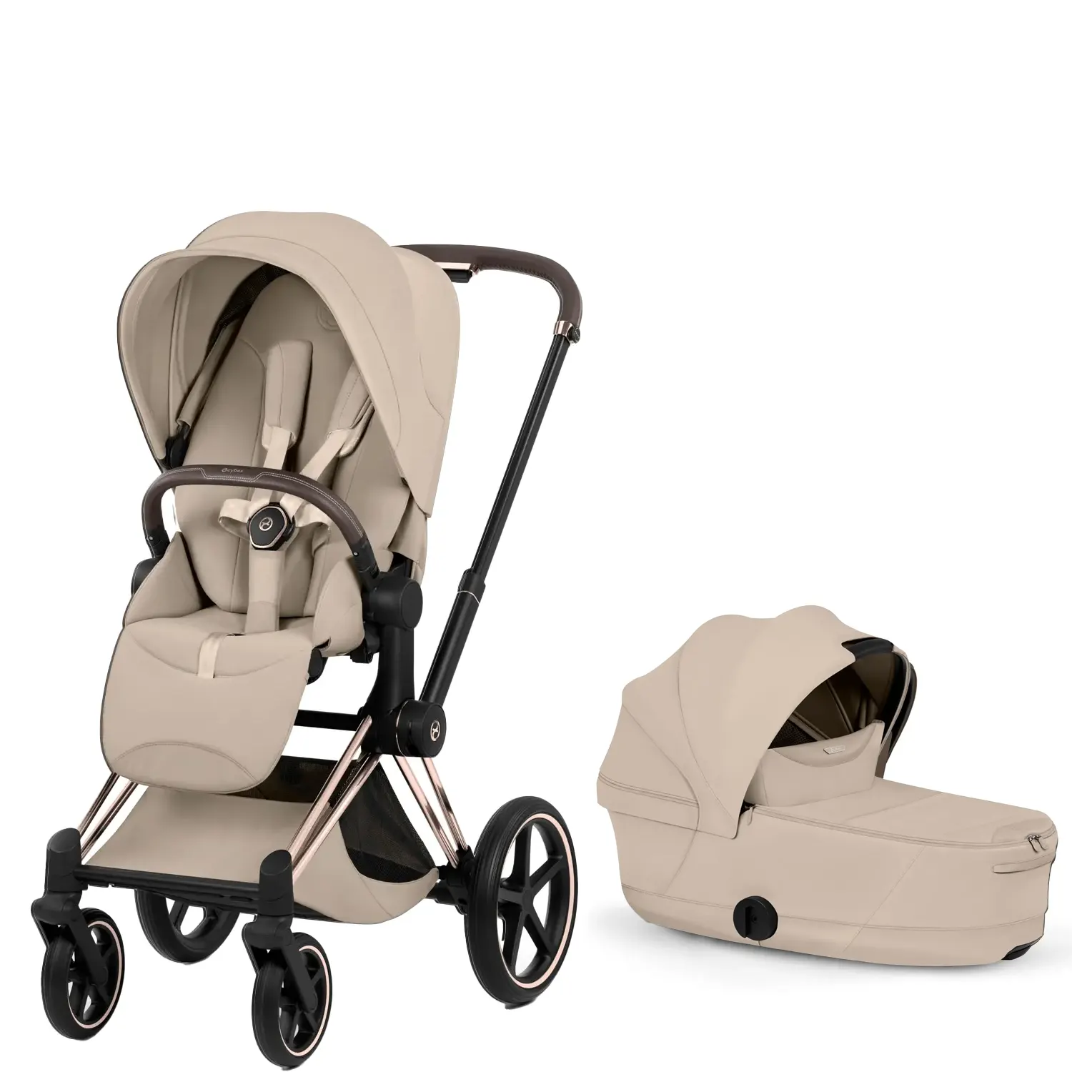 cybex priam style kombikinderwagen rosegold cozy beige