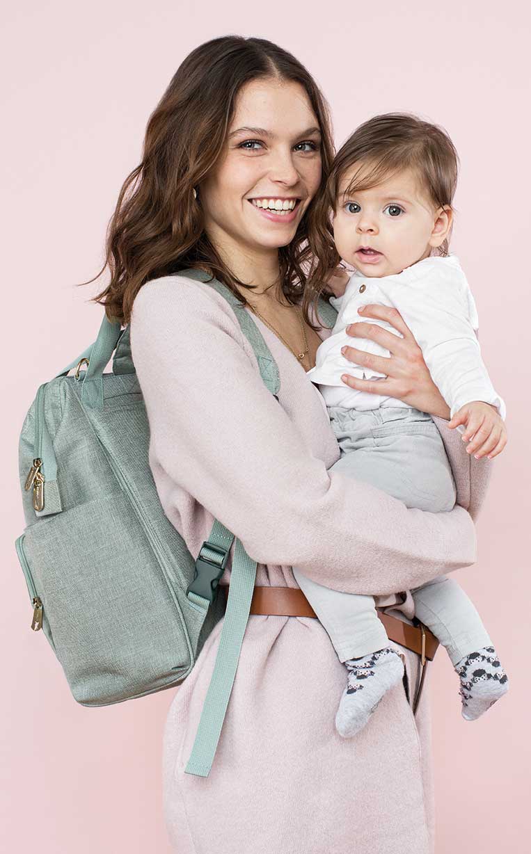 Lässig Wickelrucksack Glam Goldie Mint