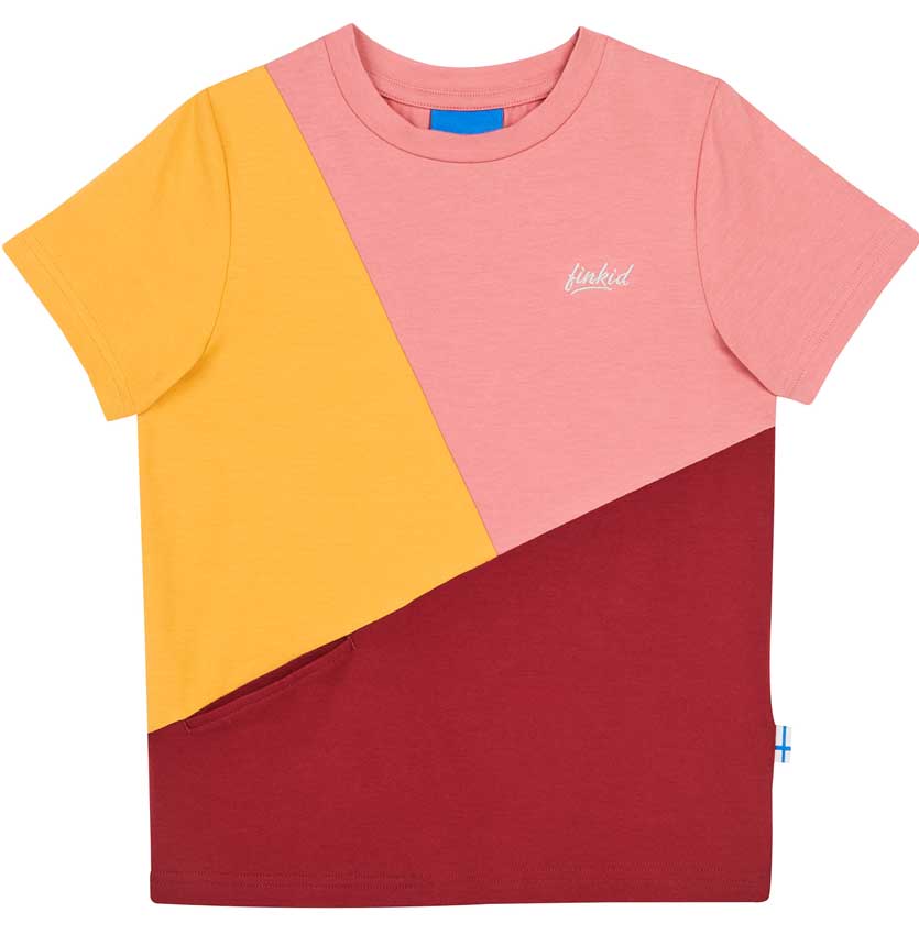 Finkid Kinder T-Shirt Ankkuri Rose/ Beet Rose