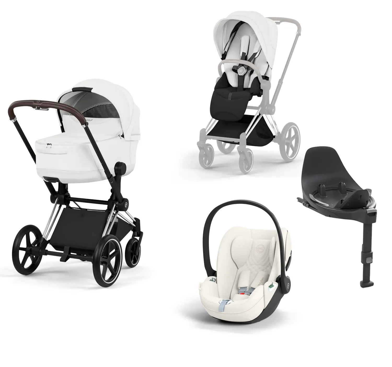 cybex priam style 4 in1 chrom off withe