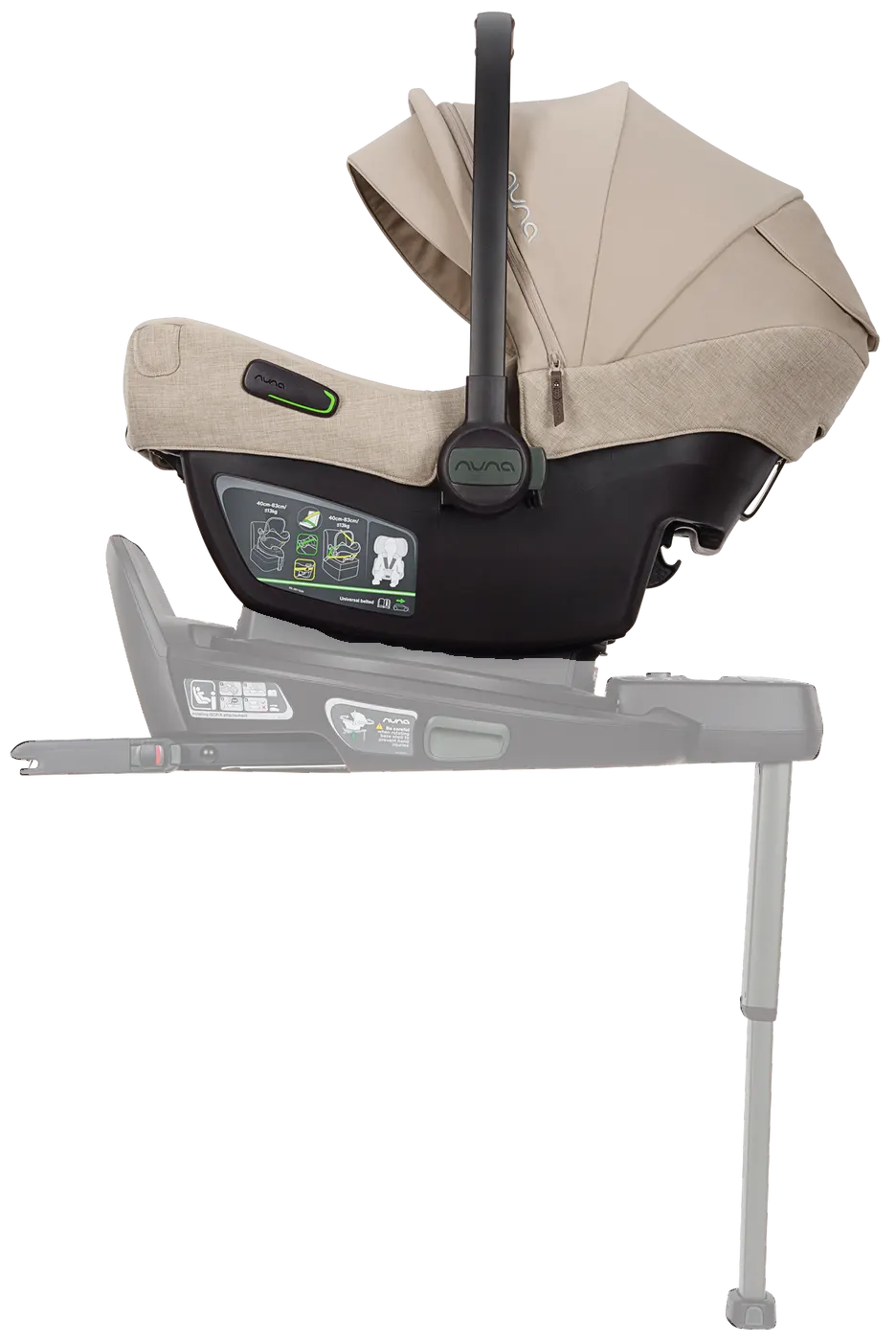 Nuna Pipa next Babyschale beige auf Basis