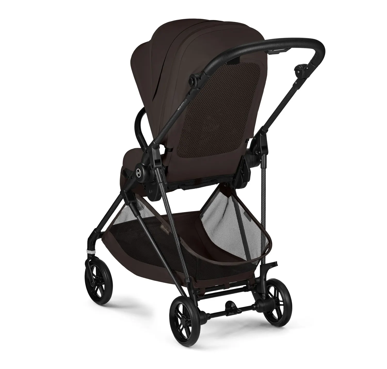 cybex melio carbon chocolate brown back