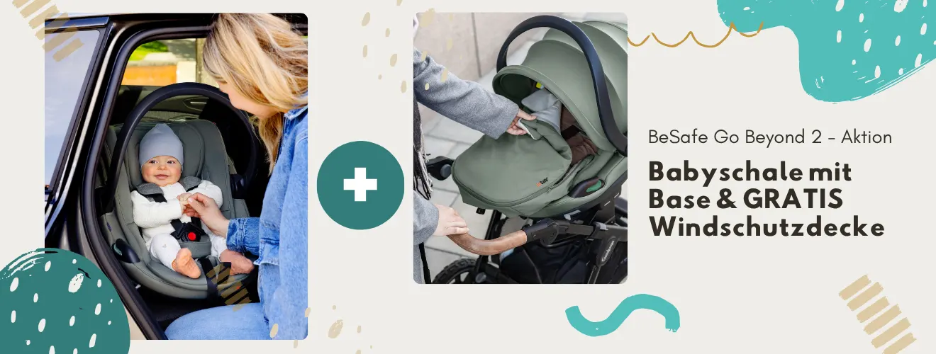 BeSafe Go Beyond 2 Babyschale mit Base und gratis Windschutzdecke