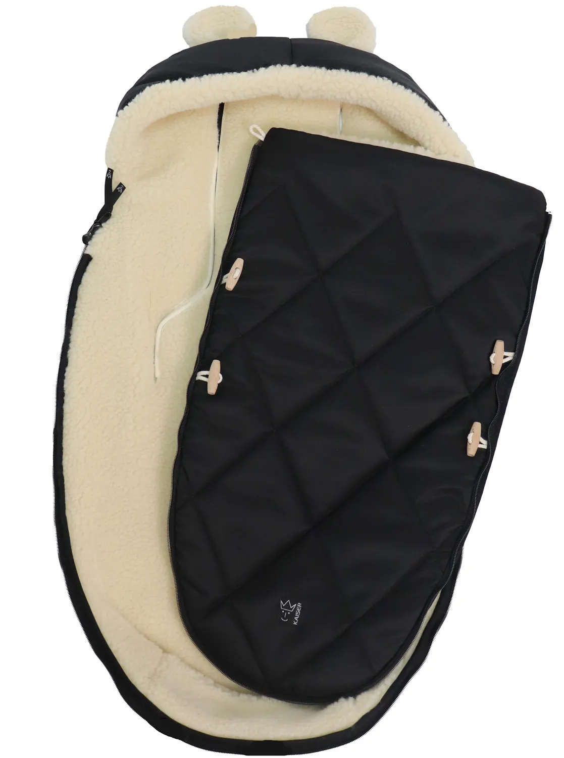 Kaiser XL Ears Wool Black offen