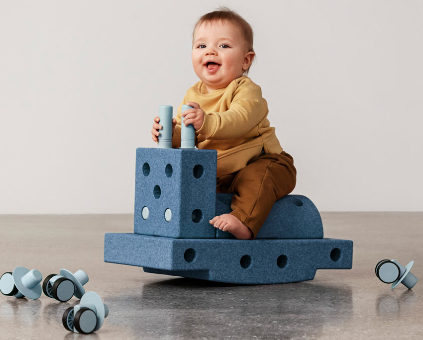 Modu Curiosity Set Bauspielzeug Deep Blue/Sky Blue