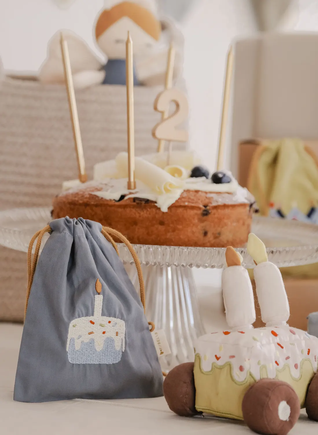 Fabelab Geschenkbeutel Blau lifestyle Geburtstagstisch