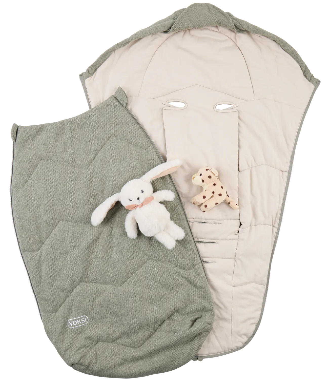 Voksi Fußsack Meadow Green offen