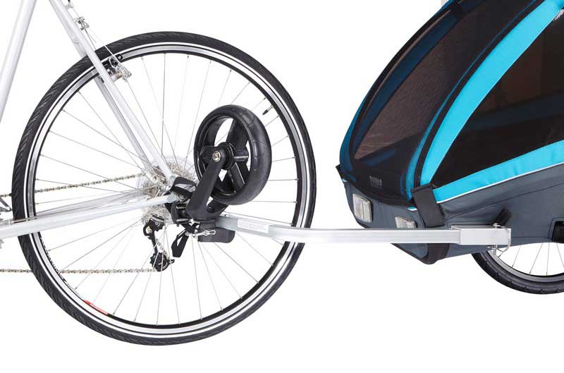 Thule Coaster XT blau am Fahrrad