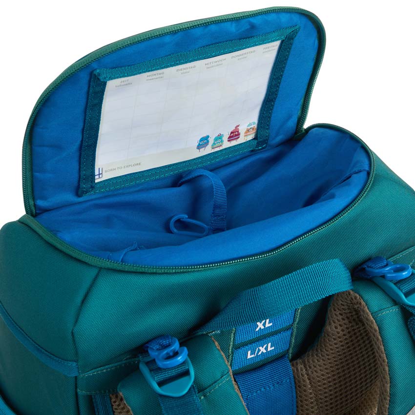 Finkid Schulranzen Buddy Eko Sport Deep Jungle/Mosaic Stundenplan