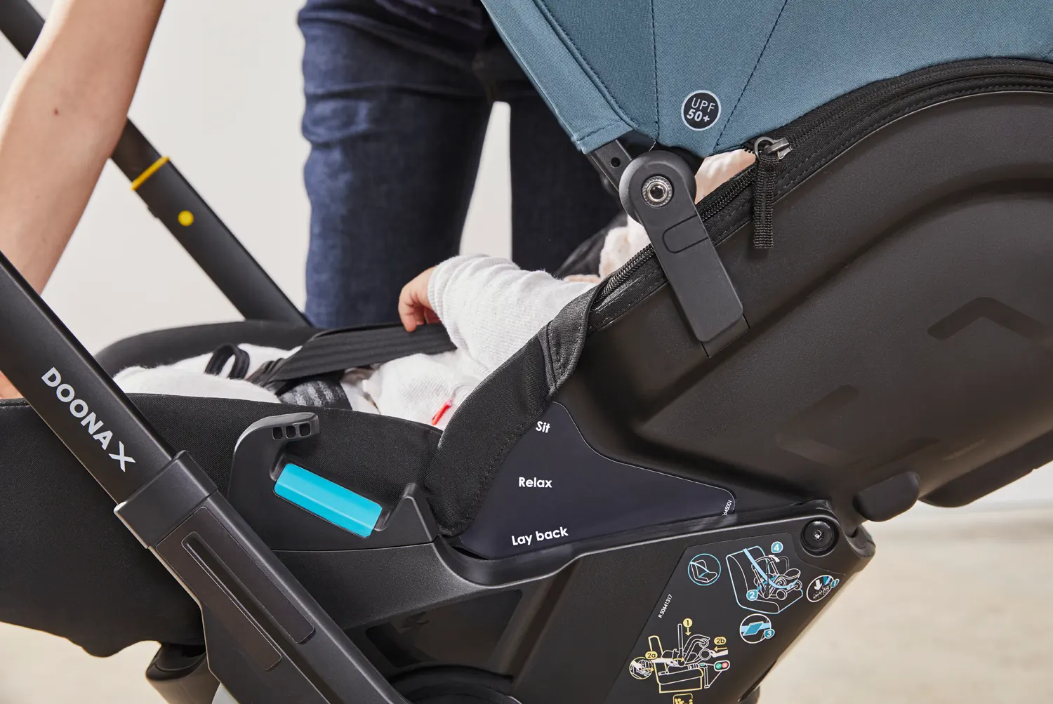 Doona X Babyschale lifestyle verstellbare Lehne