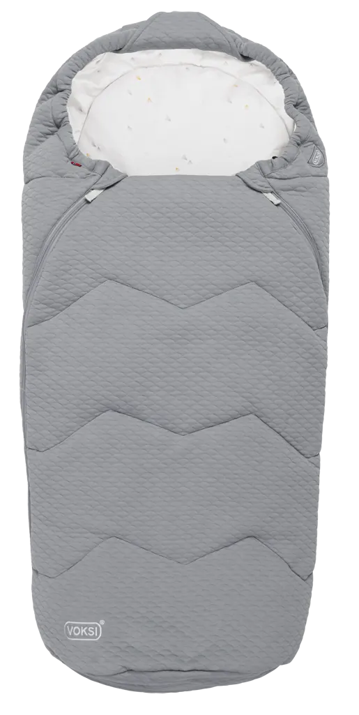 Voksi Breeze Light Sommer Fußsack Grey Fields groß