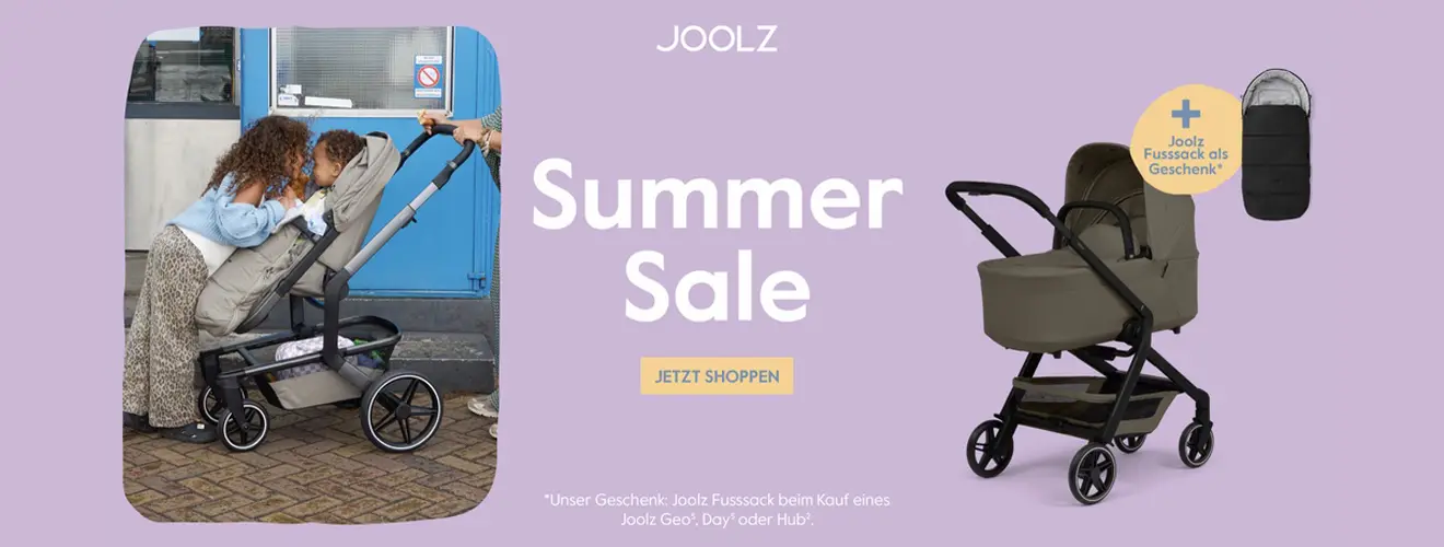 Erhalte ein gratis Fußsack zum Joolz Kinderwagen im Joolz Summer Sale