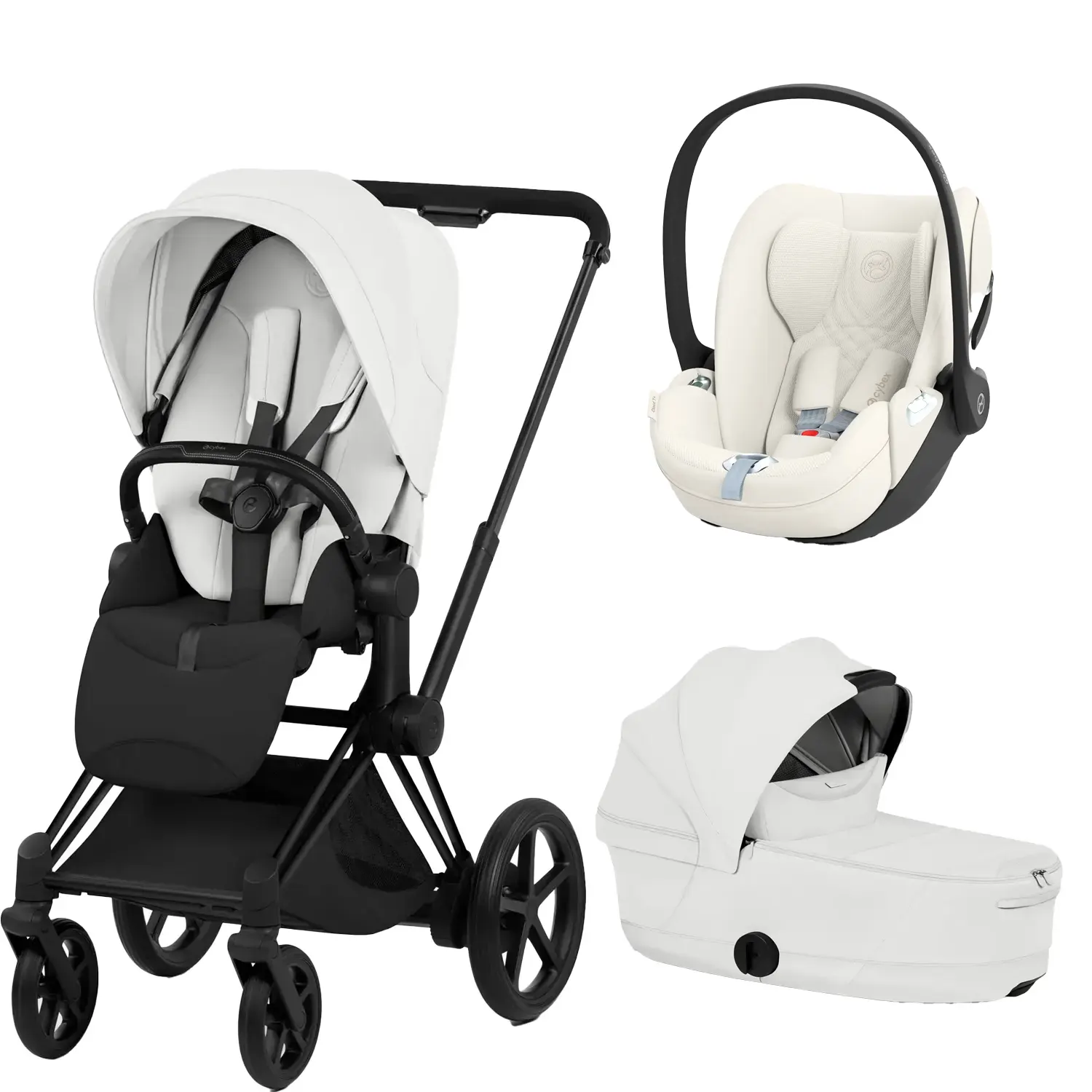 cybex e priam style kombi cloudt t black off white
