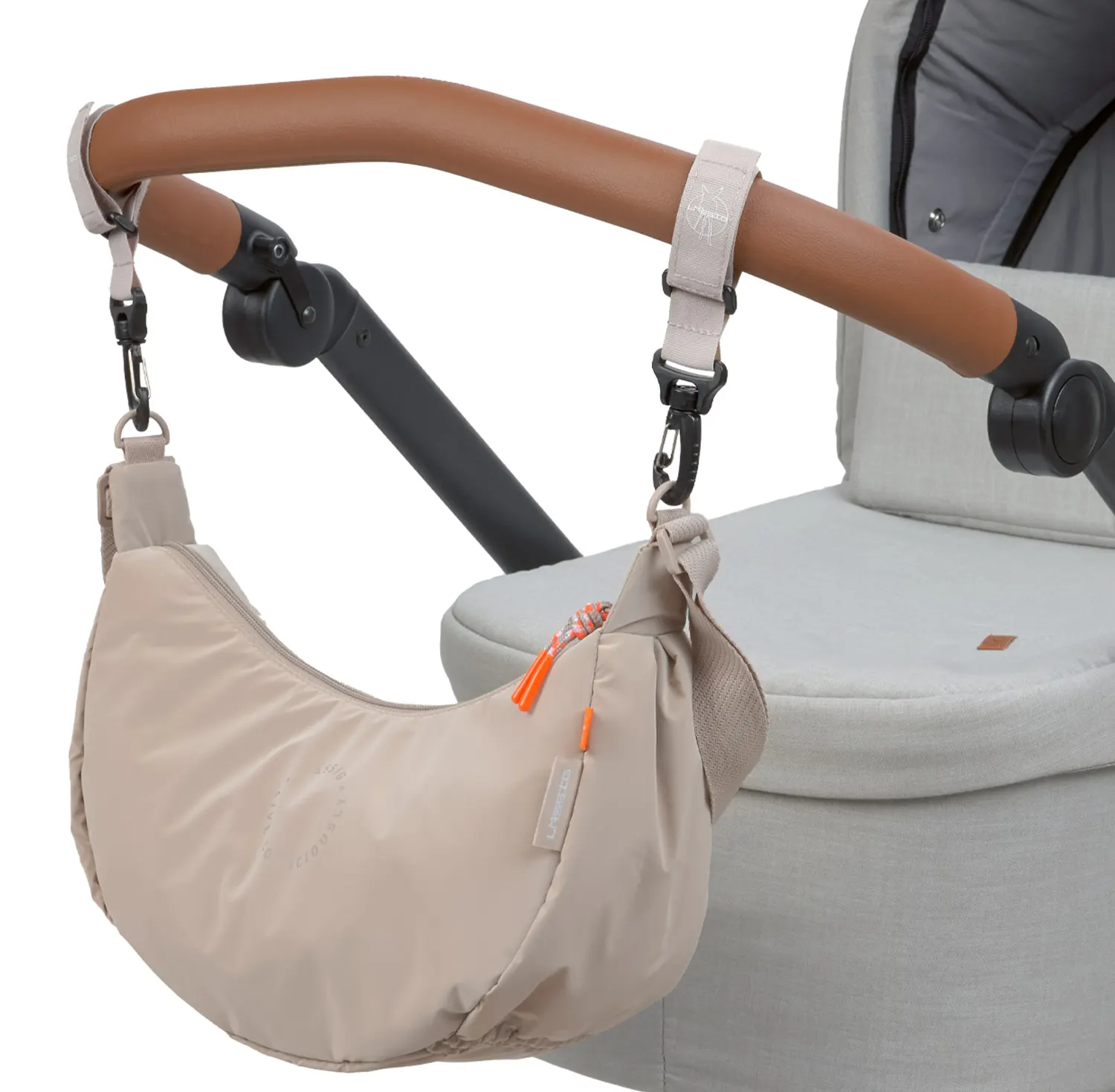 Lässig Shoulder Bag Stretch Up Bum Bag Beige Stroller Close