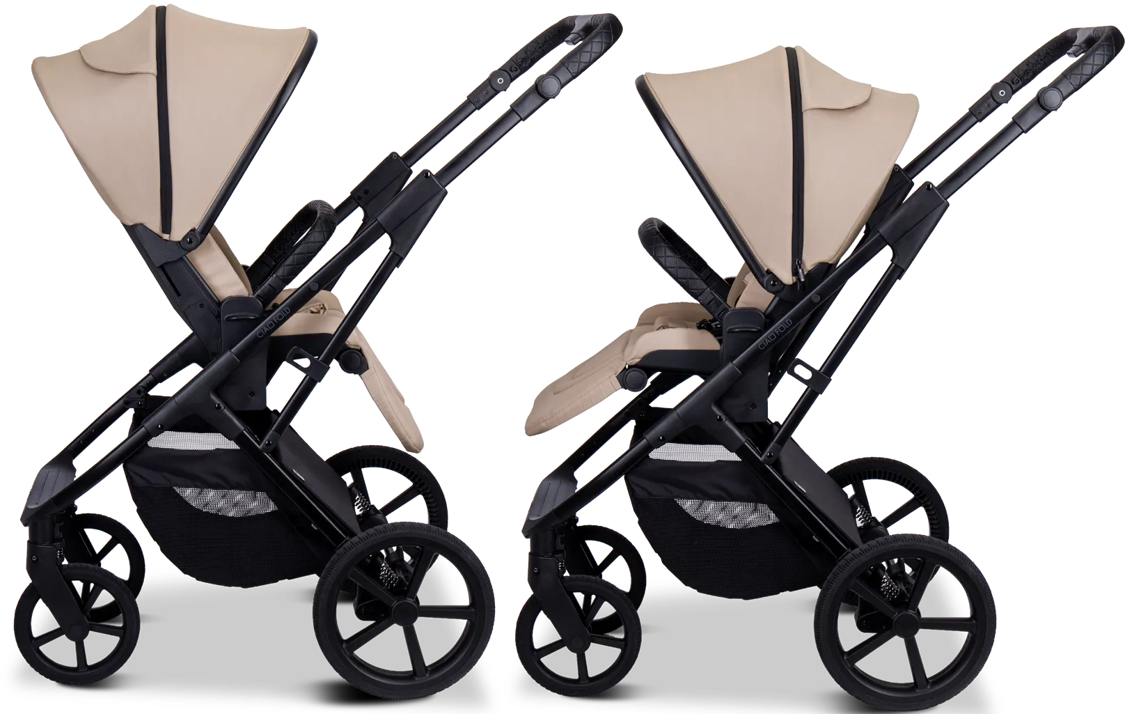 Moon Ciao Fold Kinderwagen wendbarer Sportsitz beige