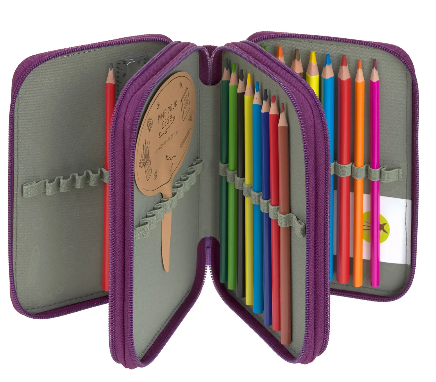 Lässig 3 Fach Federtasche Lila Fächer