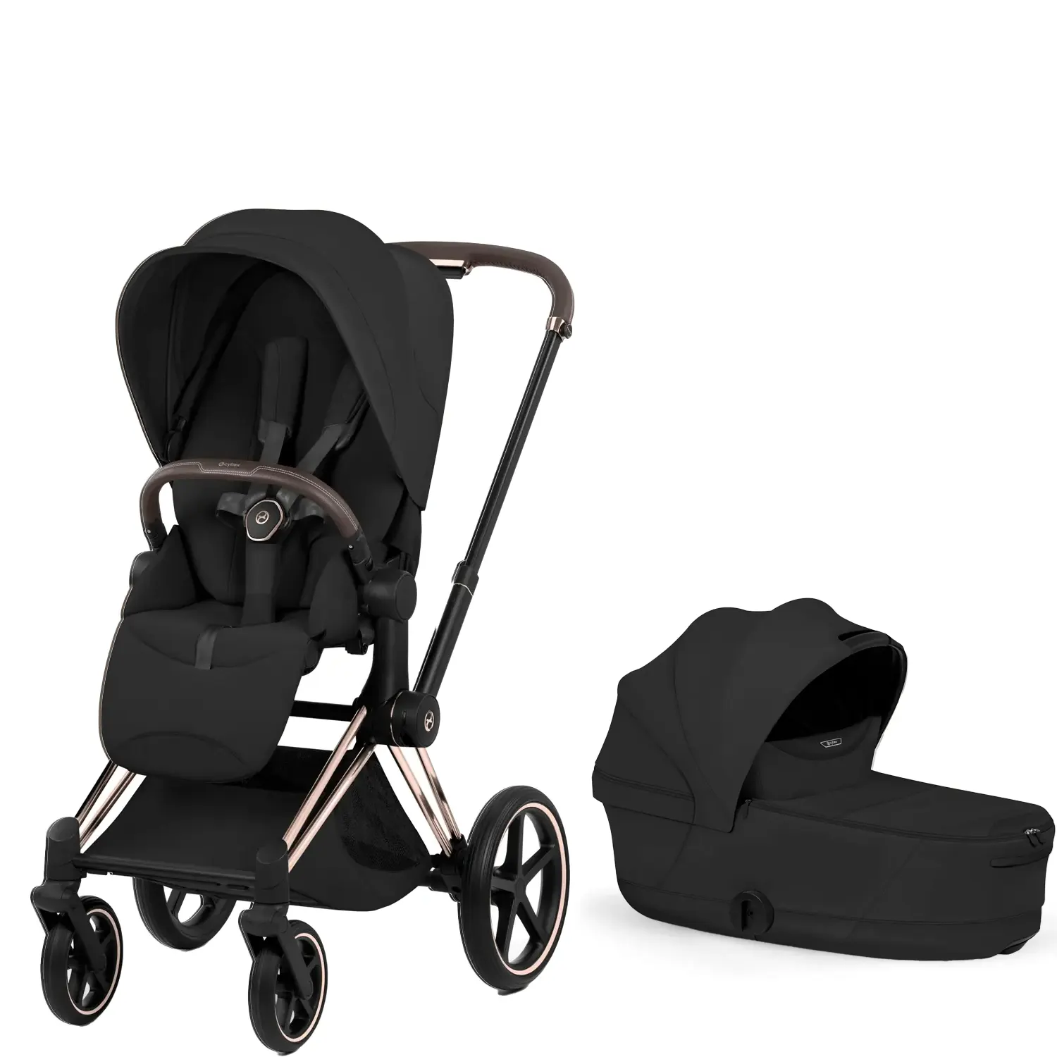 cybex priam style kombikinderwagen rosegold sepia black