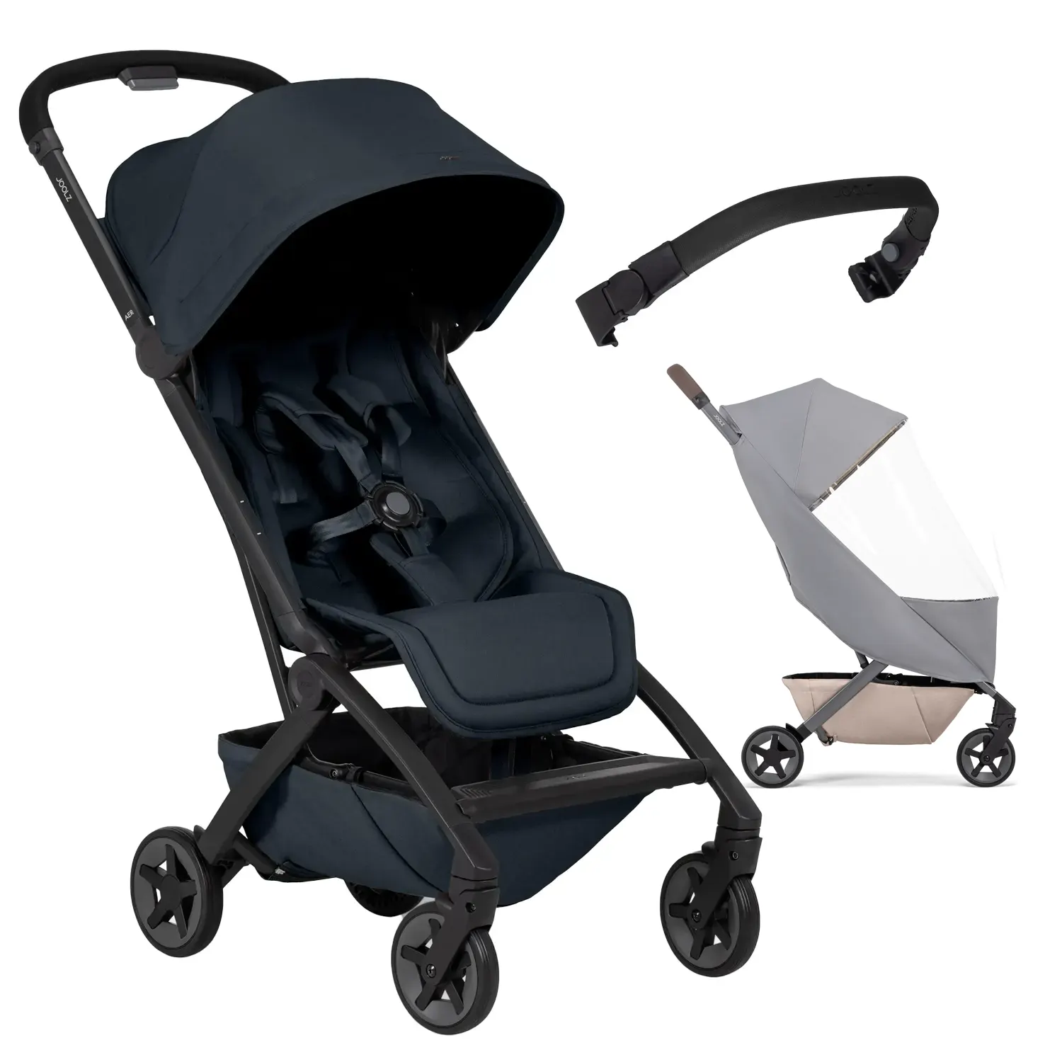 joolz aer2 set regenverdeck spielbogen navy blue